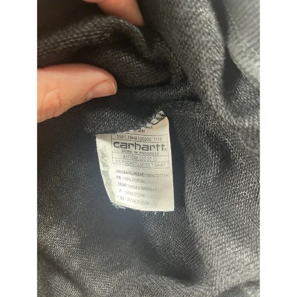 Carhartt Work In Progress Chase Zip Up Hoodie Black Full Zip Mens XL